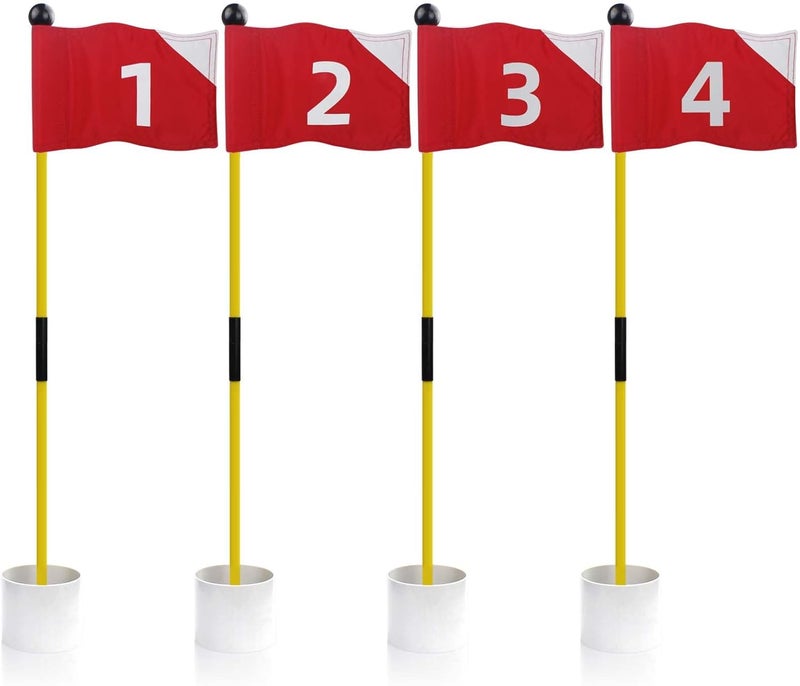 Crestgolf Portable Backyard Practice Golf Hole Cup and Flag Stick of Fiberglass, Golf Putting Green Flagstick Golf Pin Flag Hole Cup Set - Image 1